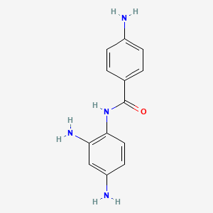 molecular formula C13H14N4O B3192072 2'',4'',4-Triaminobenzanilide CAS No. 60779-50-2