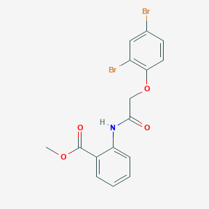 molecular formula C16H13Br2NO4 B319208 Methyl 2-{[(2,4-dibromophenoxy)acetyl]amino}benzoate 