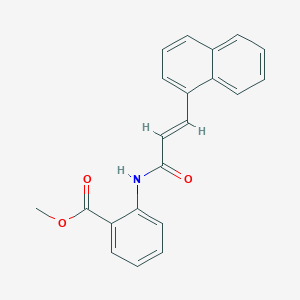 molecular formula C21H17NO3 B319209 Methyl 2-{[3-(1-naphthyl)acryloyl]amino}benzoate 