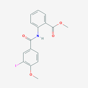 molecular formula C16H14INO4 B319211 Methyl 2-[(3-iodo-4-methoxybenzoyl)amino]benzoate 