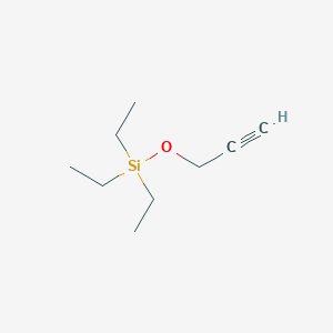 molecular formula C9H18OSi B3192154 Silane, triethyl(2-propynyloxy)- CAS No. 61157-25-3