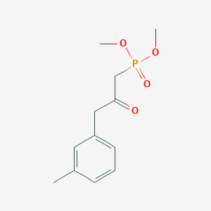 molecular formula C12H17O4P B3192160 Phosphonic acid, [3-(3-methylphenyl)-2-oxopropyl]-, dimethyl ester CAS No. 61263-05-6