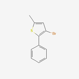 molecular formula C11H9BrS B3192175 Thiophene, 3-bromo-5-methyl-2-phenyl- CAS No. 61285-23-2