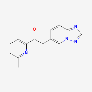 molecular formula C14H12N4O B3192207 2-([1,2,4]Triazolo[1,5-a]pyridin-6-yl)-1-(6-methylpyridin-2-yl)ethanone CAS No. 614750-82-2