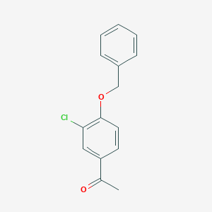 molecular formula C15H13ClO2 B3192239 Ethanone, 1-[3-chloro-4-(phenylmethoxy)phenyl]- CAS No. 61560-88-1