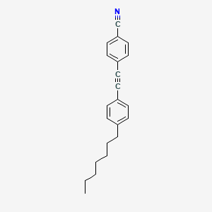 molecular formula C22H23N B3192254 4-[(4-庚基苯基)乙炔基]苯甲腈 CAS No. 61614-41-3