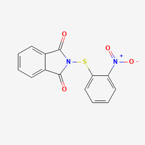 molecular formula C14H8N2O4S B3192270 2-(2-Nitrophenylthio)isoindoline-1,3-dione CAS No. 61639-74-5