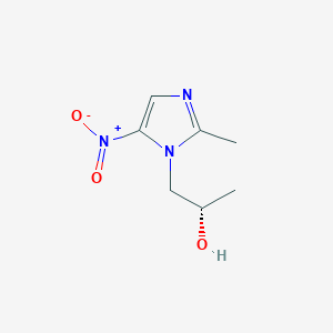 molecular formula C7H11N3O3 B3192294 (2S)-1-(2-methyl-5-nitroimidazol-1-yl)propan-2-ol CAS No. 618911-59-4