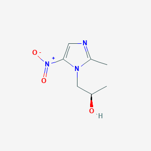 molecular formula C7H11N3O3 B3192297 (2R)-1-(2-methyl-5-nitroimidazol-1-yl)propan-2-ol CAS No. 618911-61-8