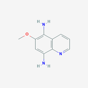 molecular formula C10H11N3O B3192305 6-Methoxyquinoline-5,8-diamine CAS No. 61895-34-9