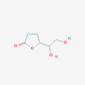 molecular formula C6H10O4 B3192312 5-(1,2-Dihydroxyethyl)dihydrofuran-2-one CAS No. 61989-58-0