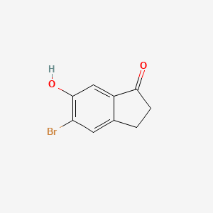 molecular formula C9H7BrO2 B3192361 5-Bromo-6-hydroxyindan-1-one CAS No. 622835-34-1