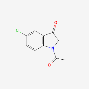 molecular formula C10H8ClNO2 B3192389 1-acetyl-5-chloro-1,2-dihydro-3H-indol-3-one CAS No. 62486-02-6