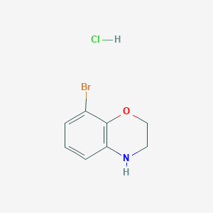 molecular formula C8H9BrClNO B3192403 8-Bromo-3,4-dihydro-2H-benzo[b][1,4]oxazine hydrochloride CAS No. 625394-66-3