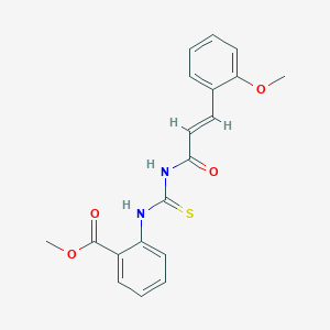Methyl 2-[({[3-(2-methoxyphenyl)acryloyl]amino}carbothioyl)amino]benzoate