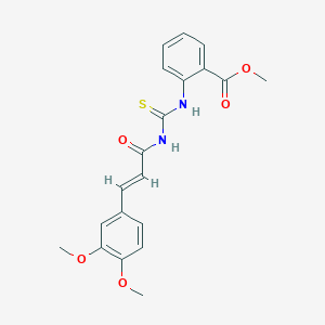 Methyl 2-[({[3-(3,4-dimethoxyphenyl)acryloyl]amino}carbothioyl)amino]benzoate