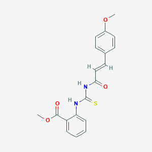 molecular formula C19H18N2O4S B319249 Methyl 2-[({[3-(4-methoxyphenyl)acryloyl]amino}carbothioyl)amino]benzoate 