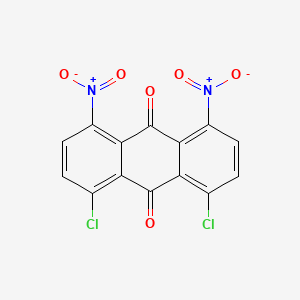 molecular formula C14H4Cl2N2O6 B3192492 1,8-Dichloro-4,5-dinitroanthraquinone CAS No. 6305-90-4
