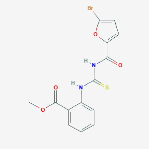molecular formula C14H11BrN2O4S B319253 Methyl 2-({[(5-bromo-2-furoyl)amino]carbothioyl}amino)benzoate 