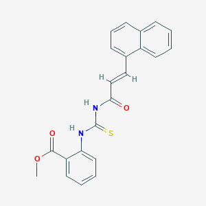 molecular formula C22H18N2O3S B319256 Methyl 2-[({[3-(1-naphthyl)acryloyl]amino}carbothioyl)amino]benzoate 