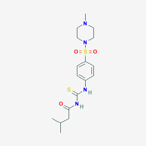 molecular formula C17H26N4O3S2 B319258 N-(3-methylbutanoyl)-N'-{4-[(4-methyl-1-piperazinyl)sulfonyl]phenyl}thiourea 