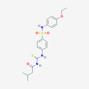 molecular formula C20H25N3O4S2 B319261 N-(4-ethoxyphenyl)-4-({[(3-methylbutanoyl)amino]carbothioyl}amino)benzenesulfonamide 