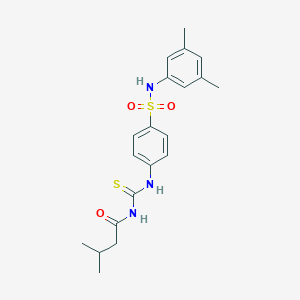 N-({4-[(3,5-dimethylphenyl)sulfamoyl]phenyl}carbamothioyl)-3-methylbutanamide