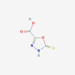 molecular formula C3H2N2O3S B3192639 5-Thioxo-4,5-dihydro-1,3,4-oxadiazole-2-carboxylic acid CAS No. 64007-52-9