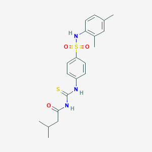 molecular formula C20H25N3O3S2 B319264 N-({4-[(2,4-dimethylphenyl)sulfamoyl]phenyl}carbamothioyl)-3-methylbutanamide 