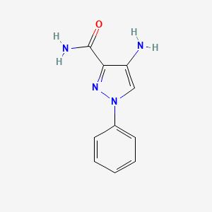 molecular formula C10H10N4O B3192660 4-Amino-1-phenyl-1H-pyrazole-3-carboxamide CAS No. 64299-25-8