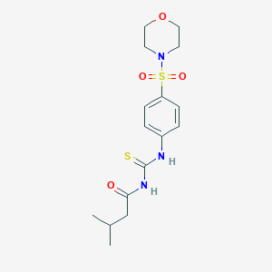molecular formula C16H23N3O4S2 B319269 3-methyl-N-{[4-(morpholin-4-ylsulfonyl)phenyl]carbamothioyl}butanamide 