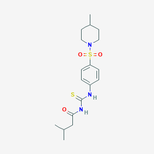 3-methyl-N-({4-[(4-methylpiperidin-1-yl)sulfonyl]phenyl}carbamothioyl)butanamide