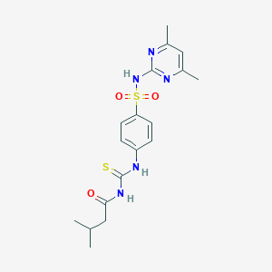 N-(4,6-dimethyl-2-pyrimidinyl)-4-({[(3-methylbutanoyl)amino]carbothioyl}amino)benzenesulfonamide