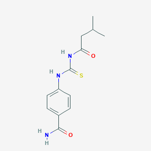 molecular formula C13H17N3O2S B319282 4-{[(3-Methylbutanoyl)carbamothioyl]amino}benzamide 