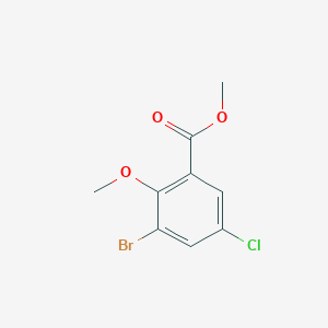 molecular formula C9H8BrClO3 B3192840 Methyl 3-bromo-5-chloro-2-methoxybenzoate CAS No. 65851-97-0