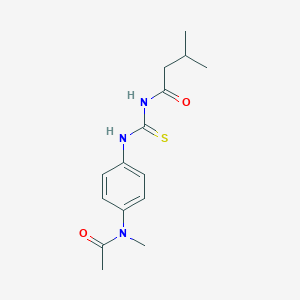 molecular formula C15H21N3O2S B319285 N-({4-[acetyl(methyl)amino]phenyl}carbamothioyl)-3-methylbutanamide 