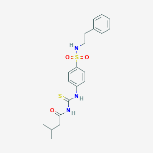 molecular formula C20H25N3O3S2 B319286 3-methyl-N-({4-[(2-phenylethyl)sulfamoyl]phenyl}carbamothioyl)butanamide 