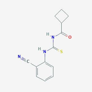molecular formula C13H13N3OS B319288 N-(2-cyanophenyl)-N'-(cyclobutylcarbonyl)thiourea 