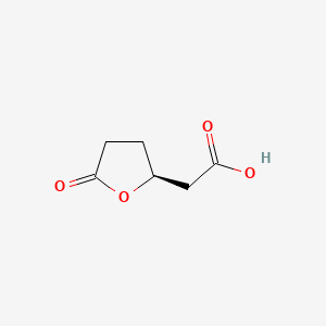 molecular formula C6H8O4 B3192929 (S)-2-(5-Oxotetrahydrofuran-2-yl)acetic acid CAS No. 66512-67-2