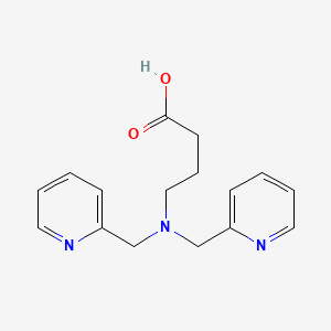molecular formula C16H19N3O2 B3192949 Butanoic acid, 4-[bis(2-pyridinylmethyl)amino]- CAS No. 666735-71-3
