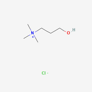 molecular formula C6H16ClNO B3192978 (3-Hydroxypropyl)trimethylammonium chloride CAS No. 6701-82-2