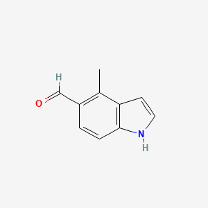 molecular formula C10H9NO B3192983 4-methyl-1H-indole-5-carbaldehyde CAS No. 671215-71-7