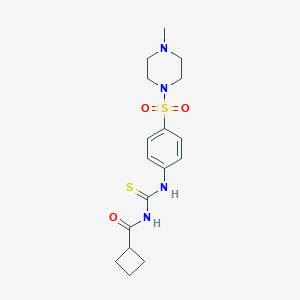 molecular formula C17H24N4O3S2 B319301 N-(cyclobutylcarbonyl)-N'-{4-[(4-methyl-1-piperazinyl)sulfonyl]phenyl}thiourea 