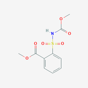 molecular formula C10H11NO6S B3193011 Benzoic acid, 2-[[(methoxycarbonyl)amino]sulfonyl]-, methyl ester CAS No. 67359-63-1
