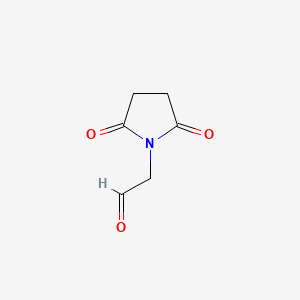 molecular formula C6H7NO3 B3193038 2,5-dioxo-1-Pyrrolidineacetaldehyde CAS No. 676558-37-5