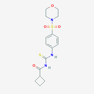 molecular formula C16H21N3O4S2 B319307 N-(cyclobutylcarbonyl)-N'-[4-(4-morpholinylsulfonyl)phenyl]thiourea 