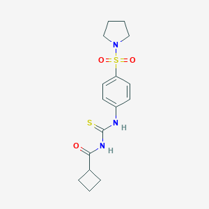 molecular formula C16H21N3O3S2 B319309 N-(cyclobutylcarbonyl)-N'-[4-(1-pyrrolidinylsulfonyl)phenyl]thiourea 