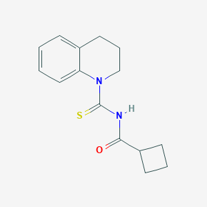 molecular formula C15H18N2OS B319310 N-(3,4-dihydro-1(2H)-quinolinylcarbothioyl)cyclobutanecarboxamide 