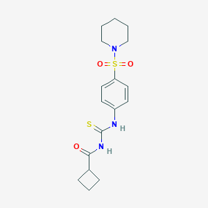 molecular formula C17H23N3O3S2 B319312 N-(cyclobutylcarbonyl)-N'-[4-(1-piperidinylsulfonyl)phenyl]thiourea 