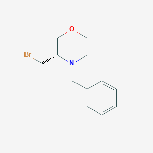 molecular formula C12H16BrNO B3193126 (S)-4-Benzyl-3-(bromomethyl)morpholine CAS No. 681851-29-6